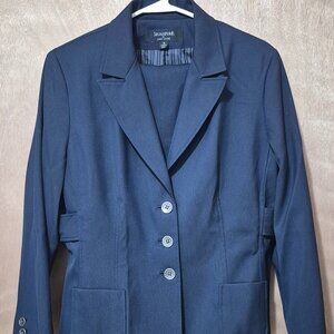 Signature Larry Lavine, Size 12, dark blue Suit-Jacket/skirt